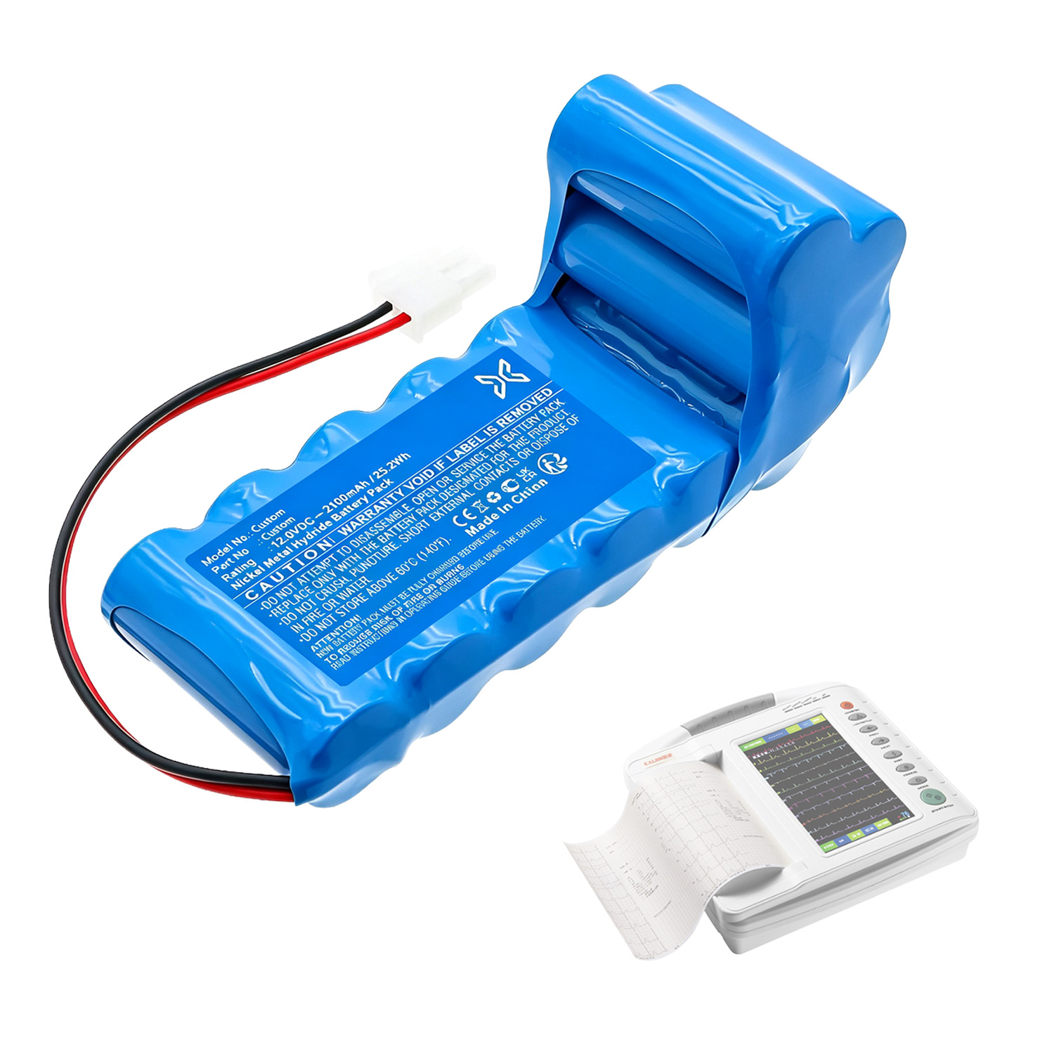 Custom ECG EKG Battery