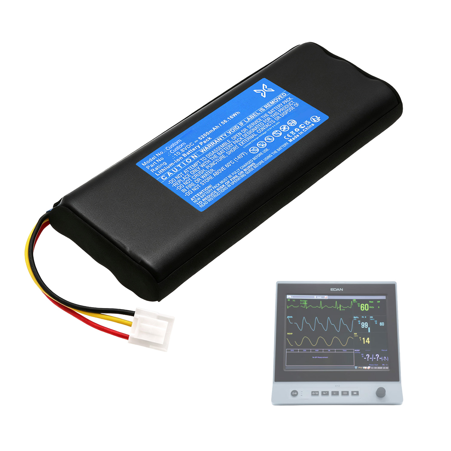 Custom Patient Monitor Battery