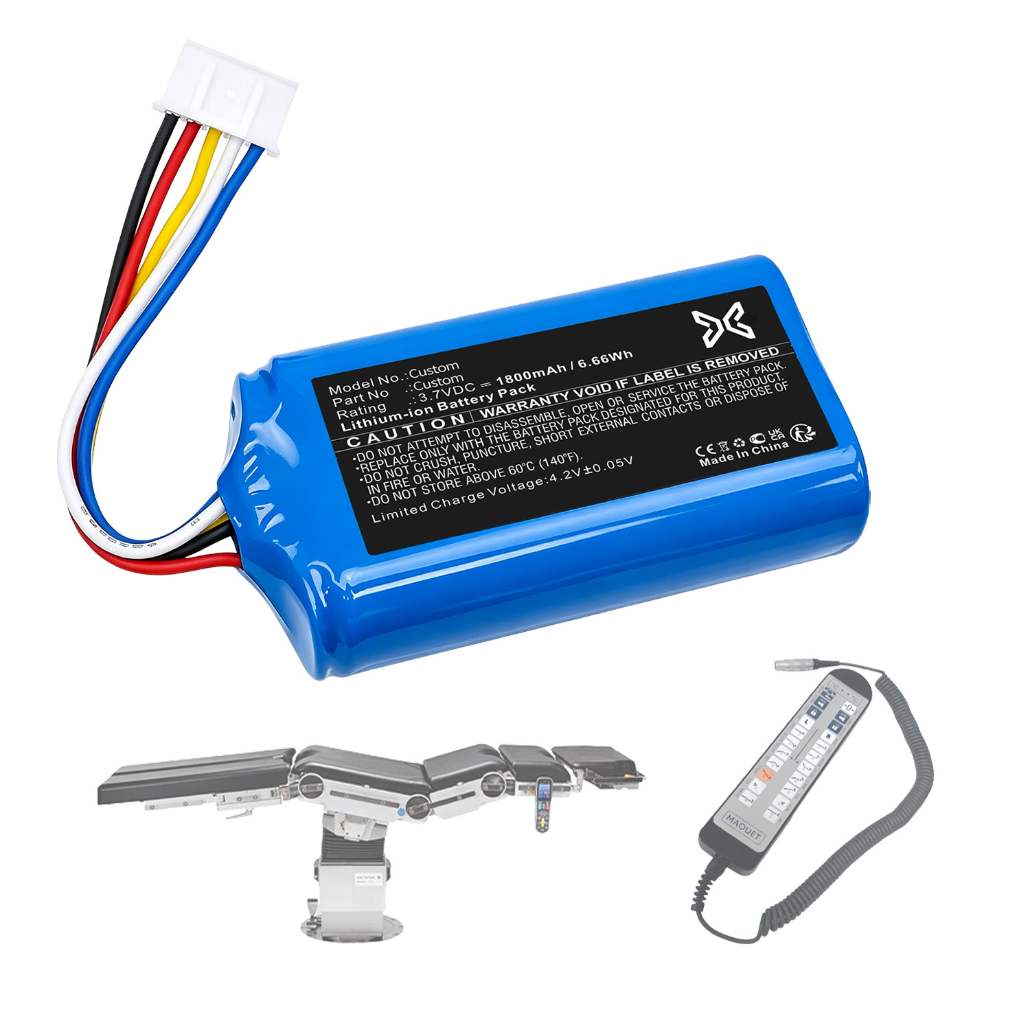 Custom Surgical Table Hand Control Battery
