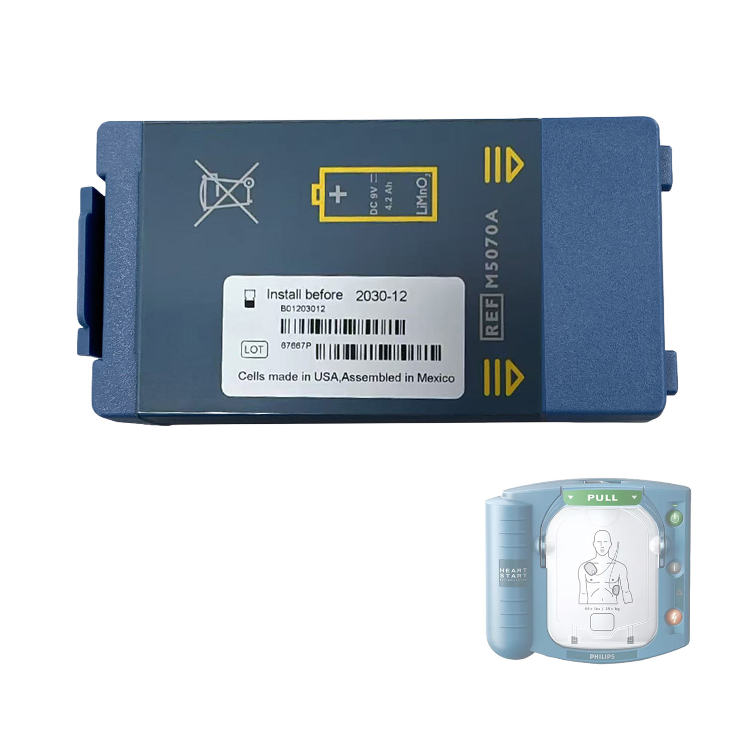 M5070A AED battery for Philips HeartStart FRx and HS1