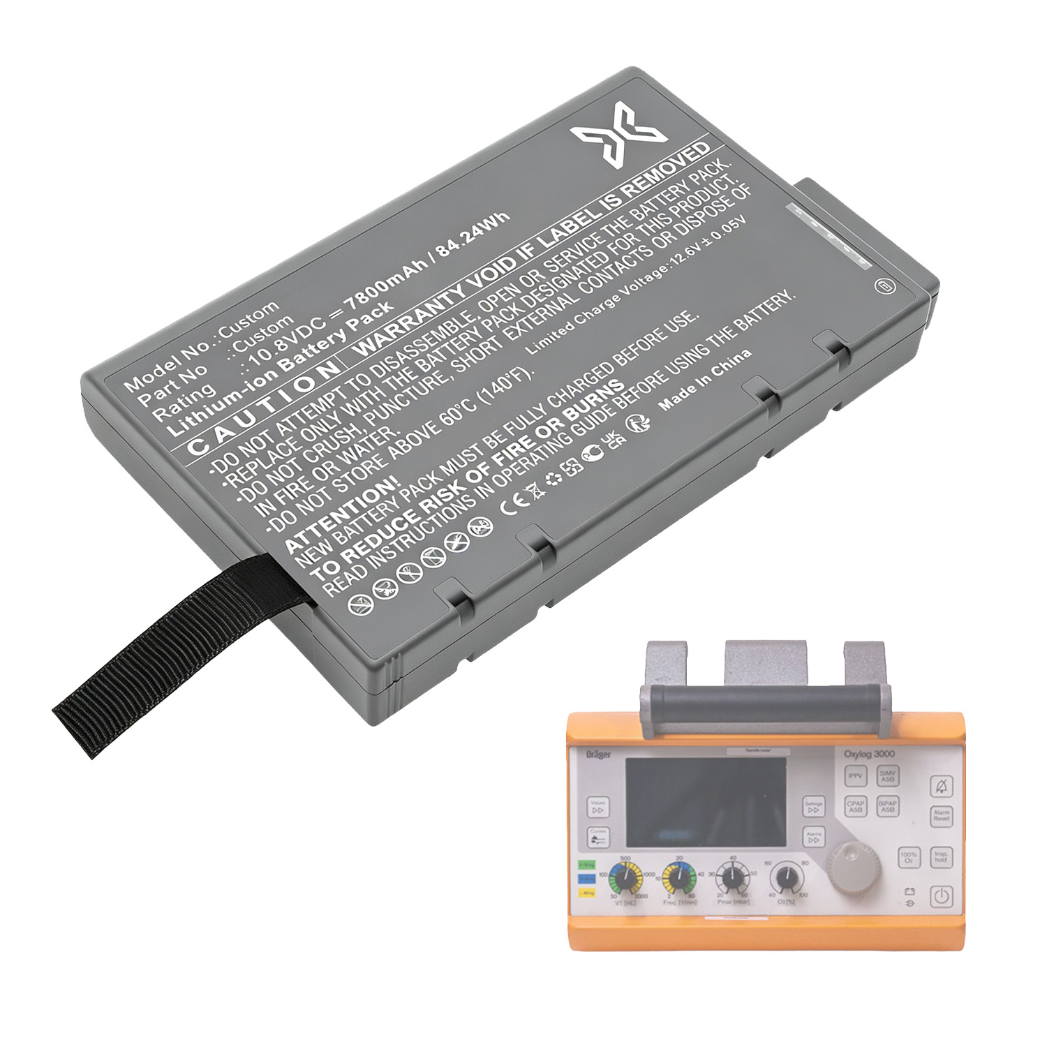 Custom Medical Ventilator Battery