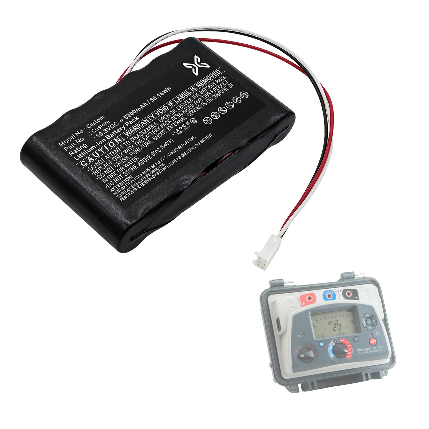 Custom Insulation Tester Battery