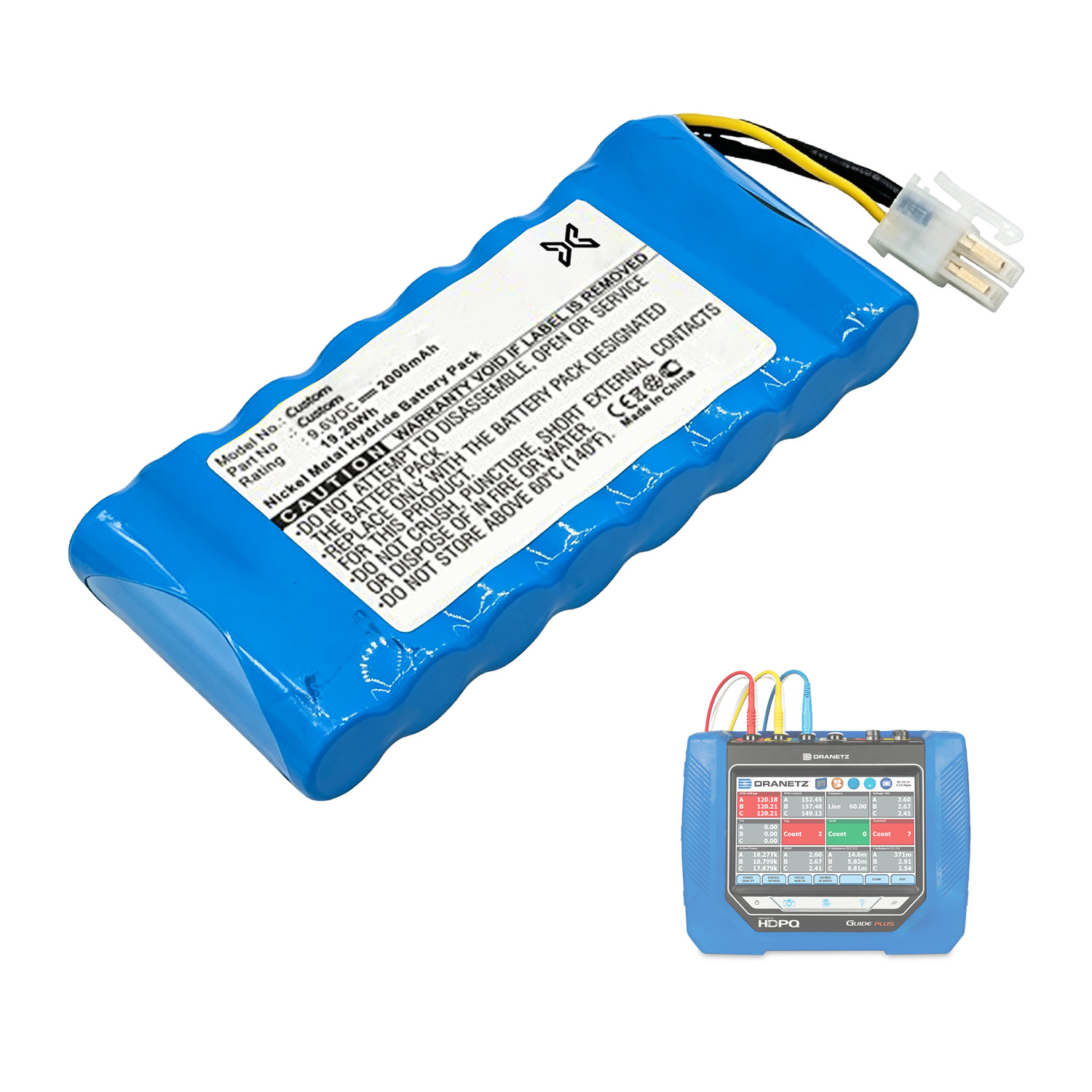 Custom Power Quality Analyzer Battery