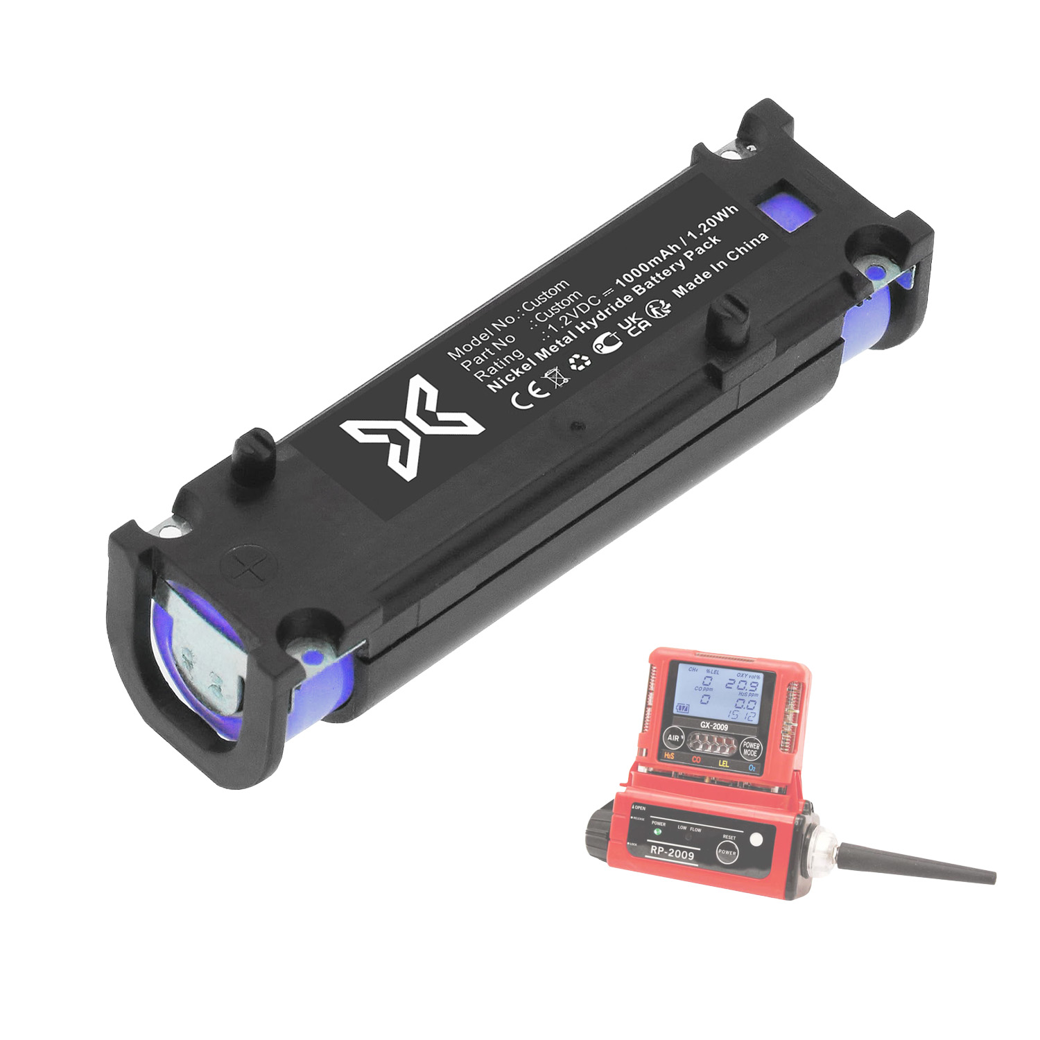 Custom Gas Detector Battery