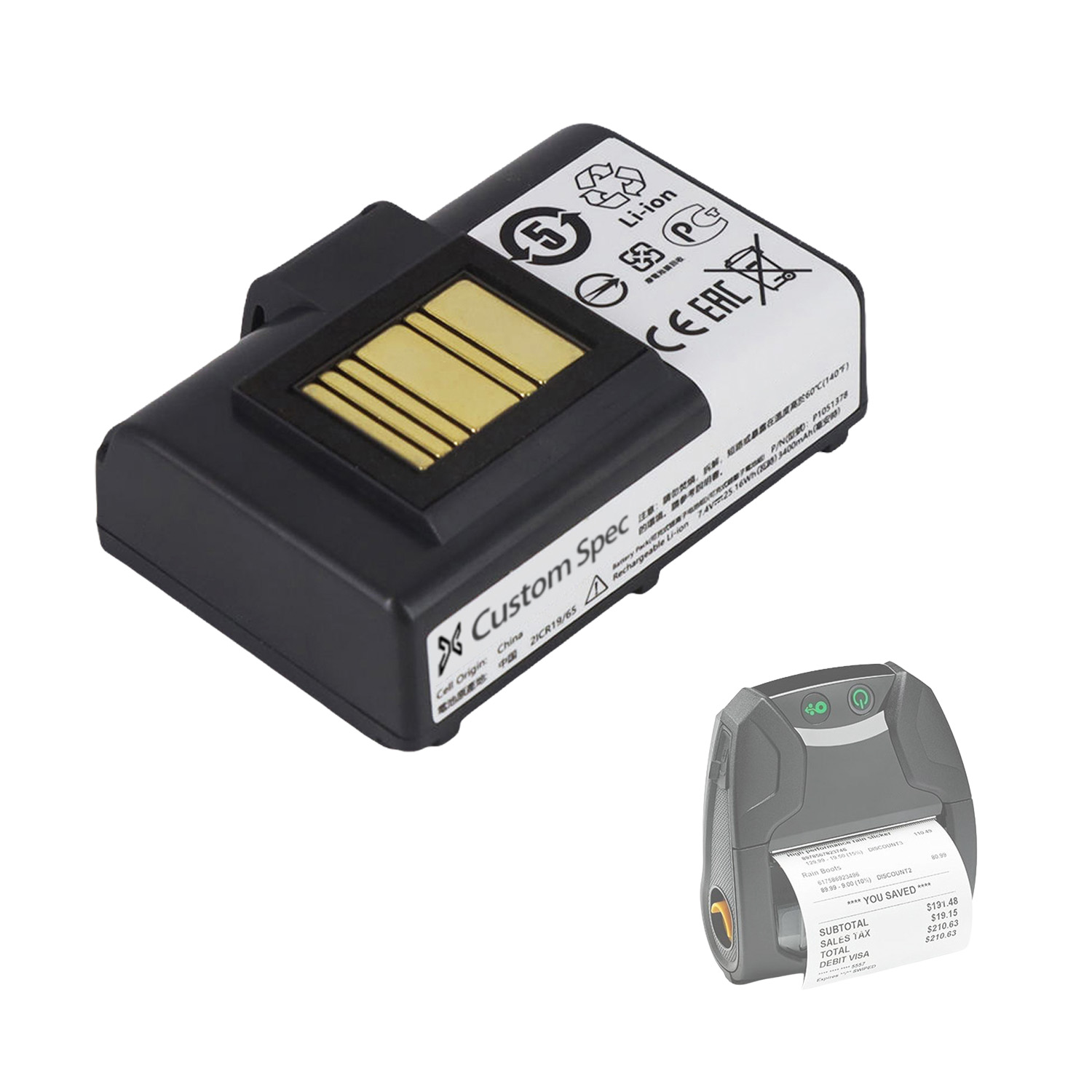 Custom Label Printer Battery