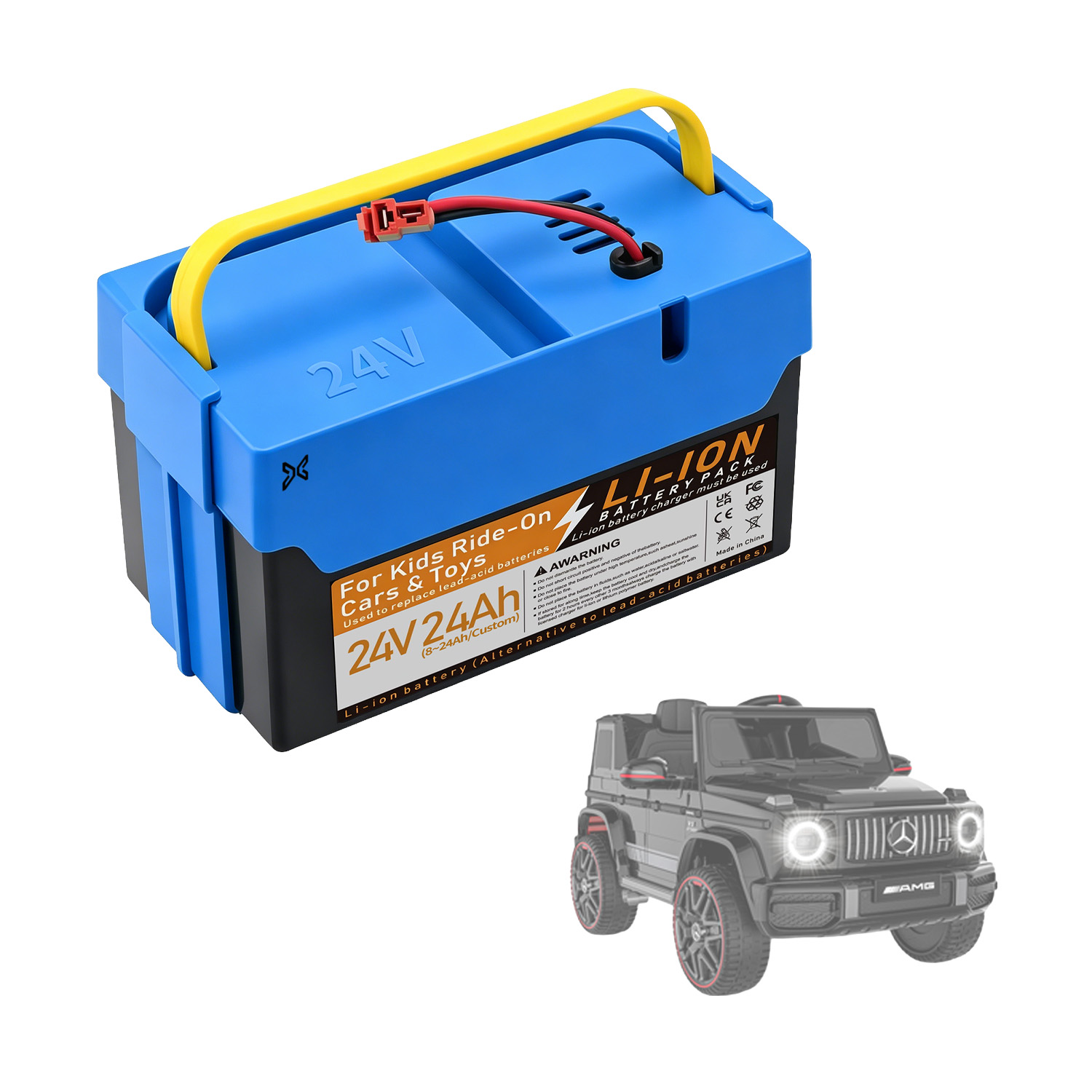 24V rechargeable battery for kids ride-on cars and electric toys