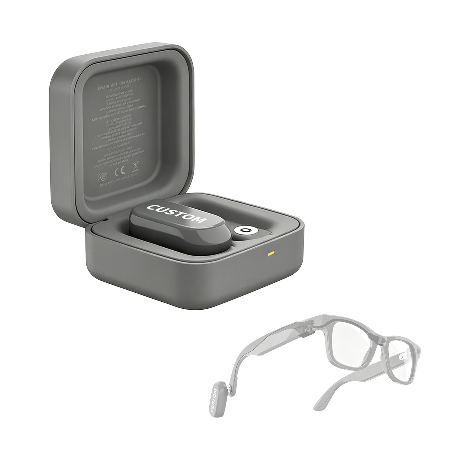 Custom rechargeable battery for AI smart glasses and wearable devices