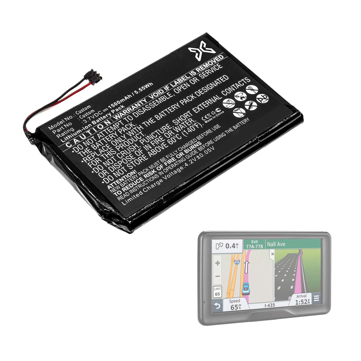 Custom GPS Navigation Battery