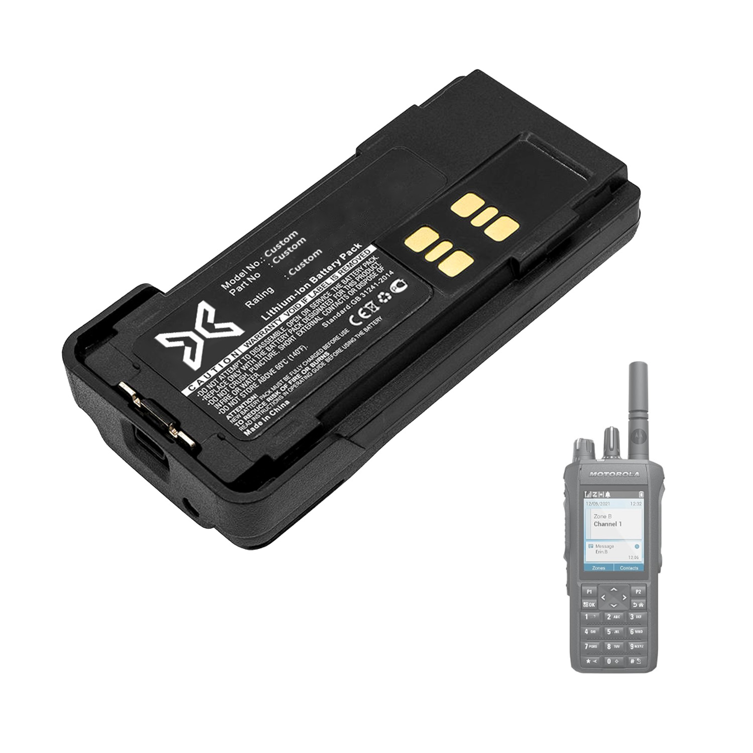 Custom Two-Way Radio Battery