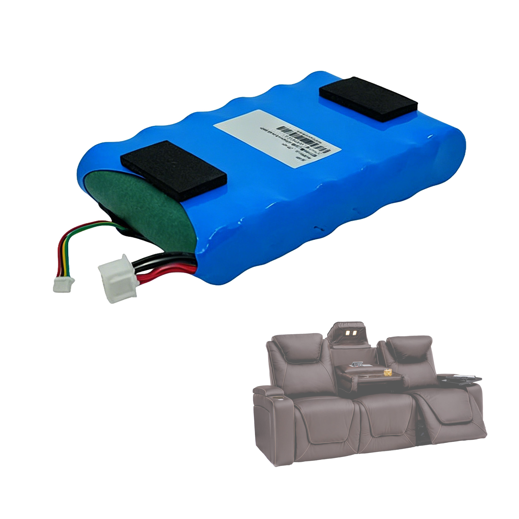 Custom LiFePO4 battery for power recliners, lift chairs and adjustable sofas