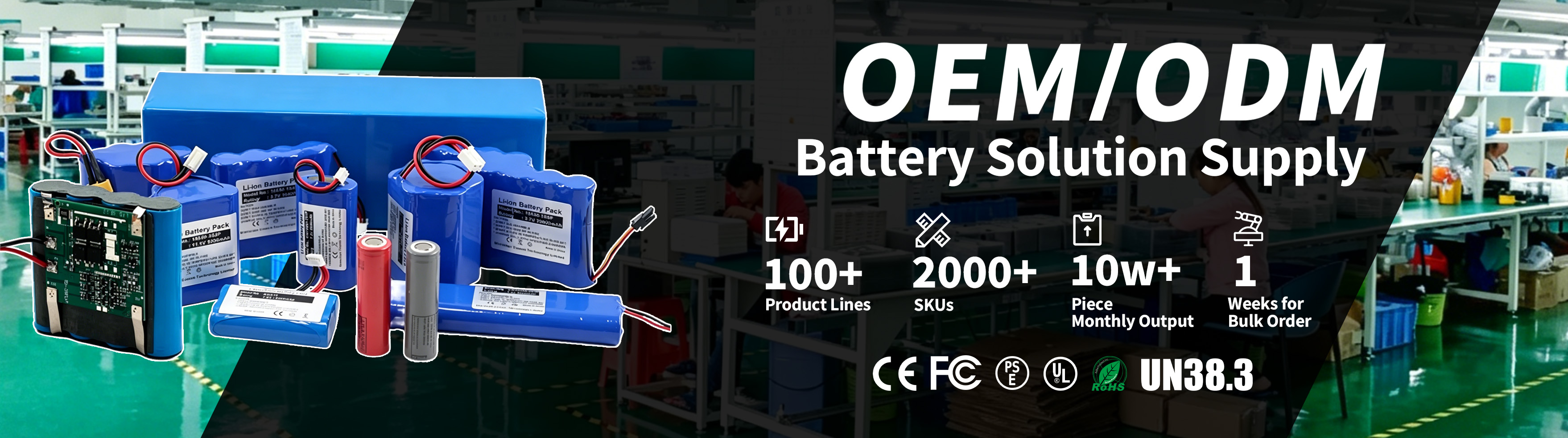 Custom lithium battery pack manufacturer providing flexible OEM and ODM solutions
