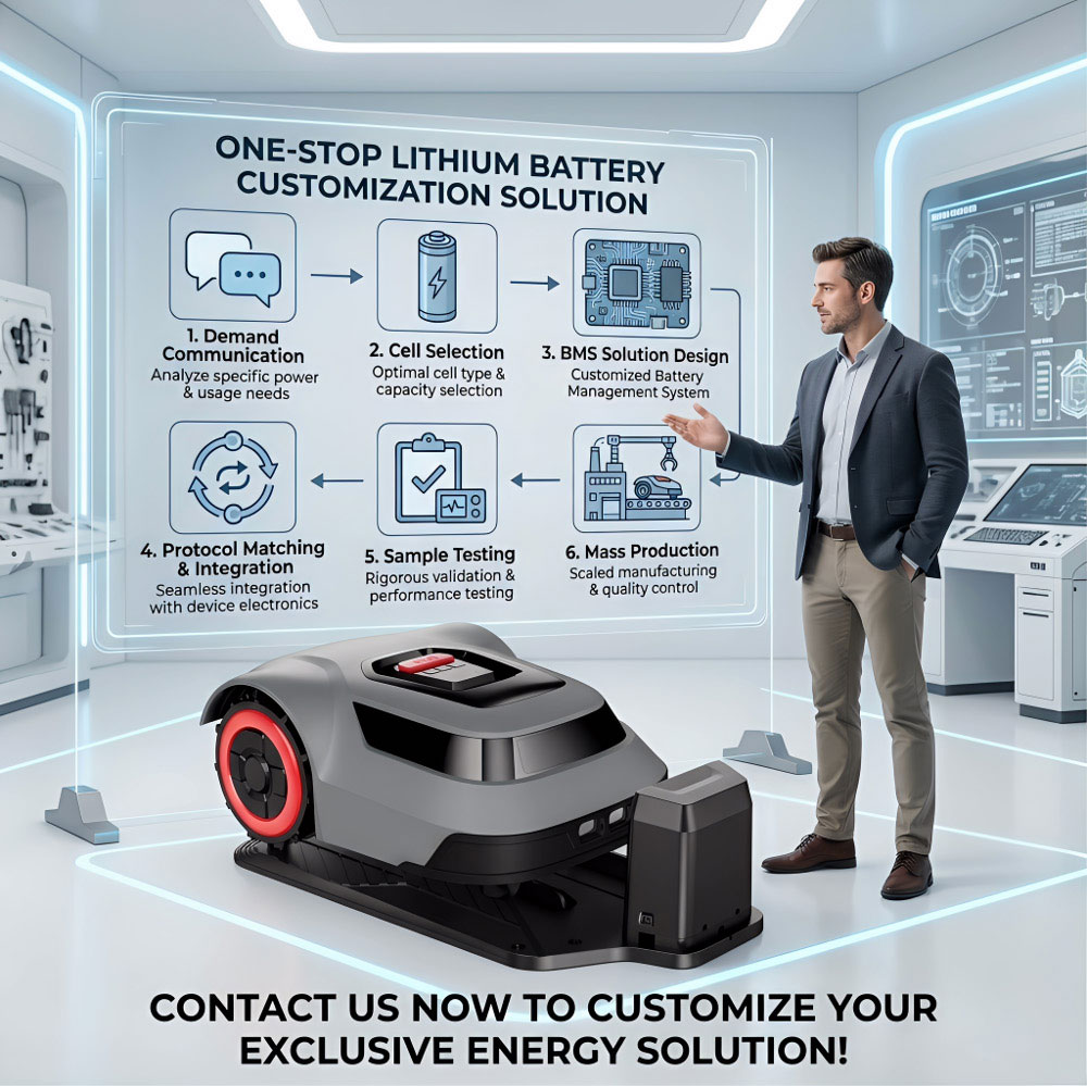 Custom OEM ODM lithium battery for robotic lawn mowers Custom OEM ODM lithium battery for robotic lawn mowers