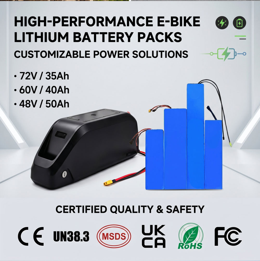 48V 50Ah 60V 40Ah and 72V 35Ah e-bike battery packs 48V 50Ah 60V 40Ah and 72V 35Ah e-bike battery packs