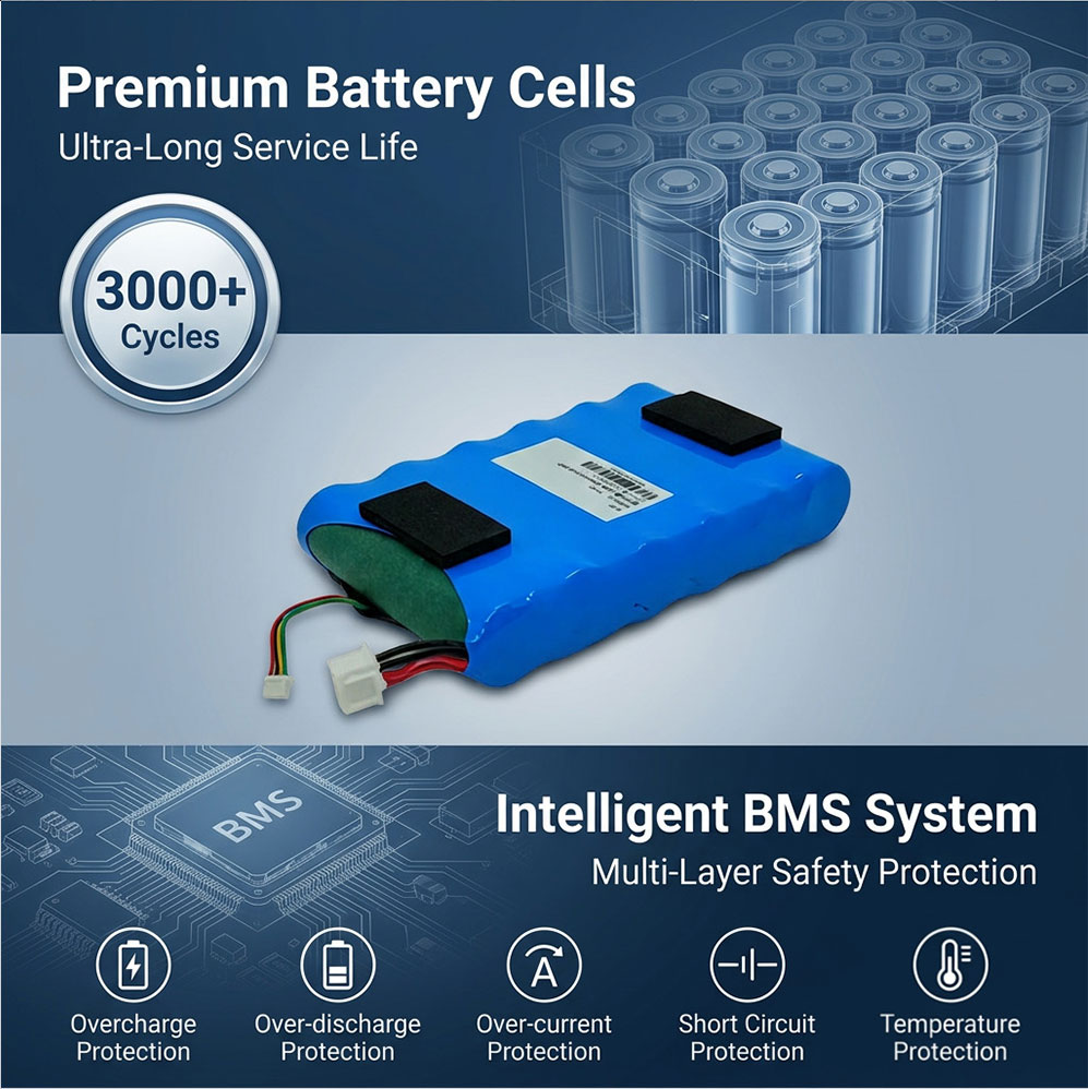 High-performance rechargeable LiFePO4 battery pack for power recliners and lift chairs