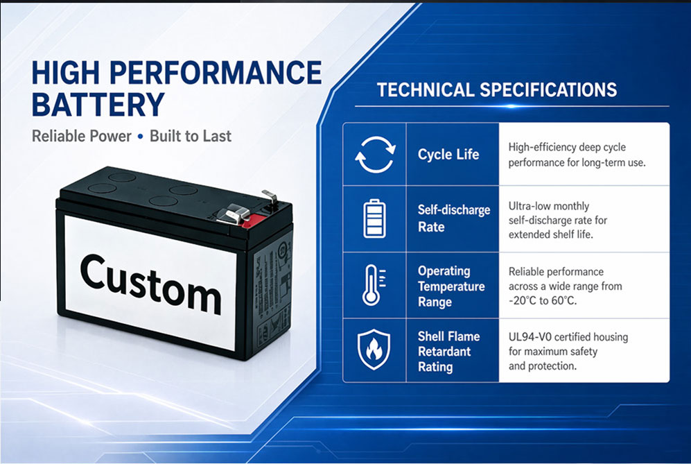 High-performance UPS battery with long cycle life low self-discharge and temperature resistance High-performance UPS battery with long cycle life low self-discharge and temperature resistance