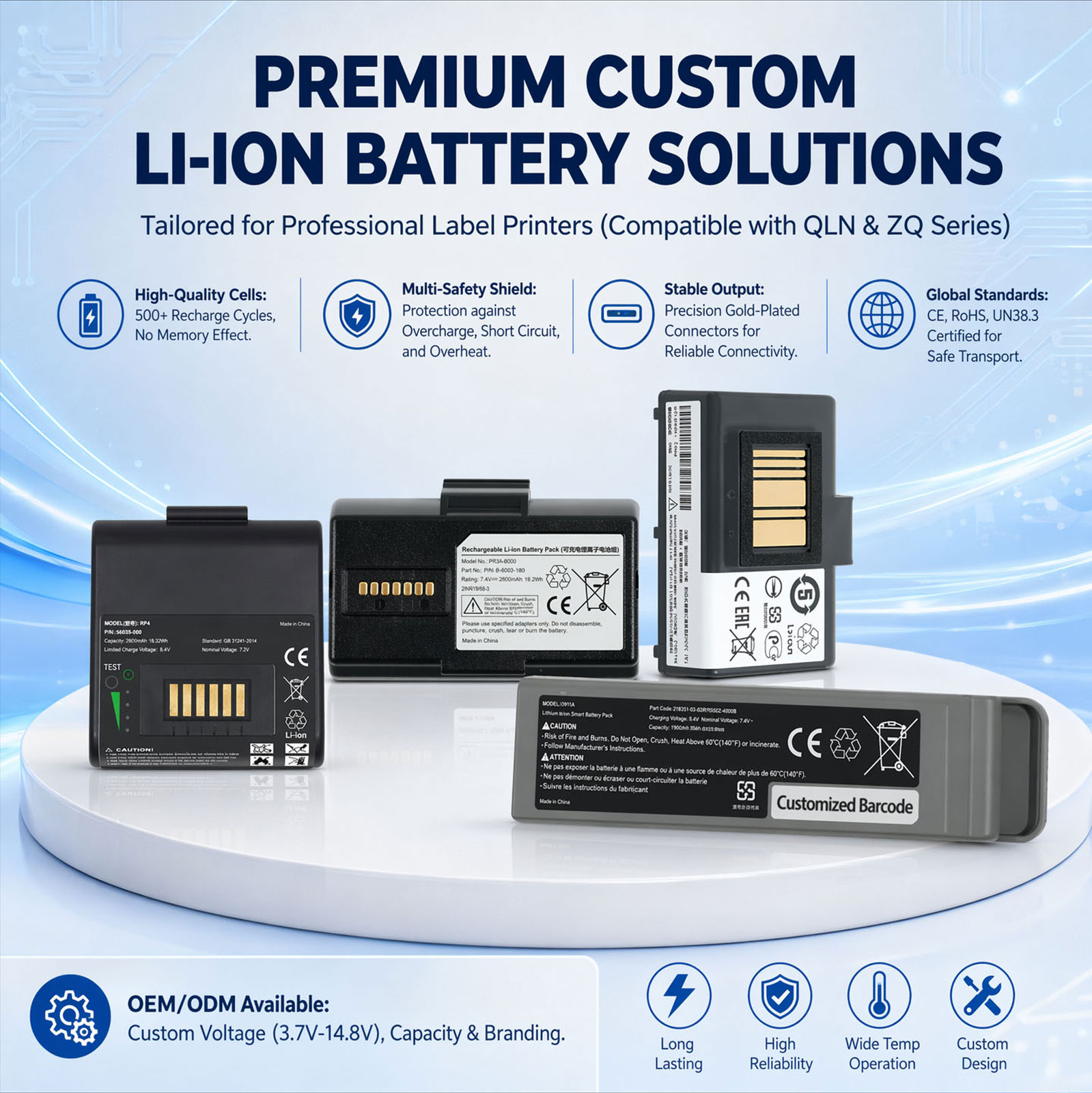 Li-Ion Label Printer Battery Li-Ion Label Printer Battery