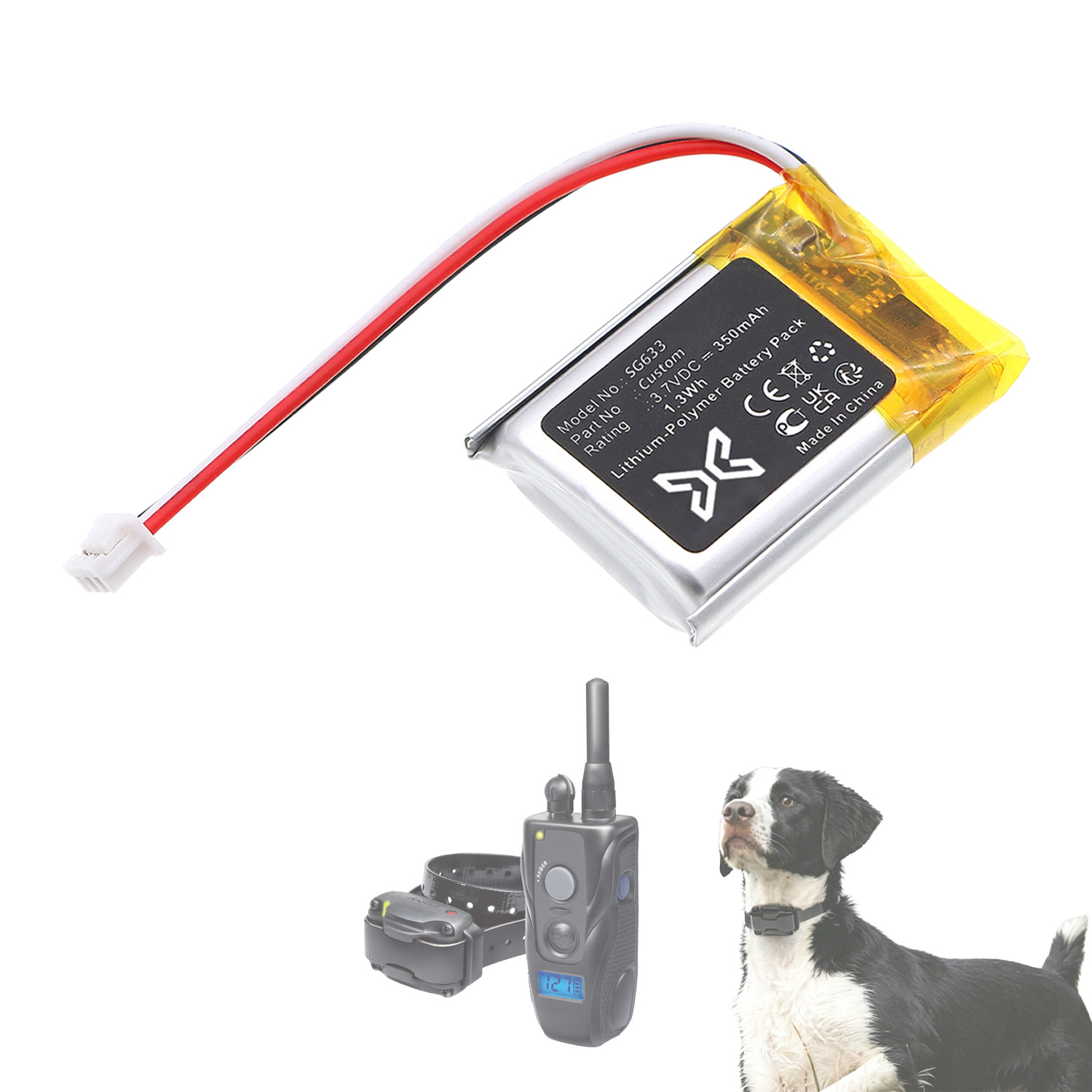 Custom Pet Training Receiver Battery