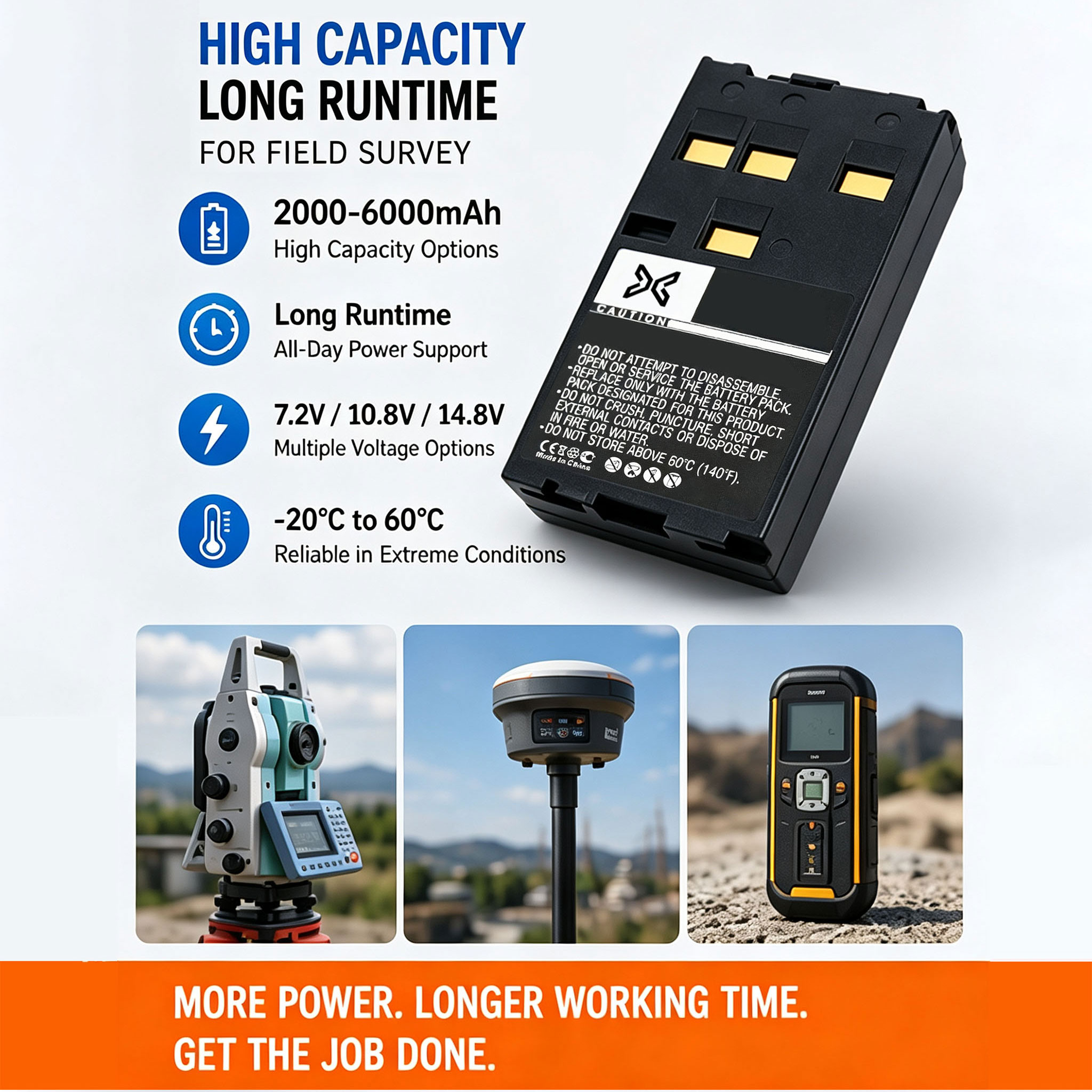High Capacity Total Station Battery High Capacity Total Station Battery