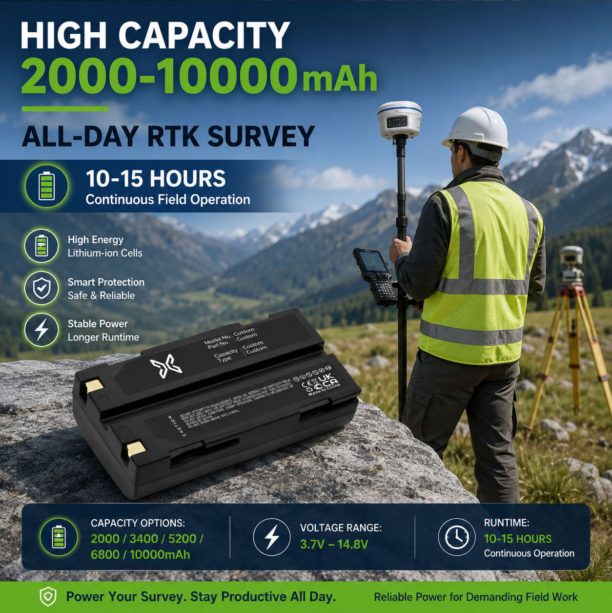 High Capacity GNSS Battery High Capacity GNSS Battery