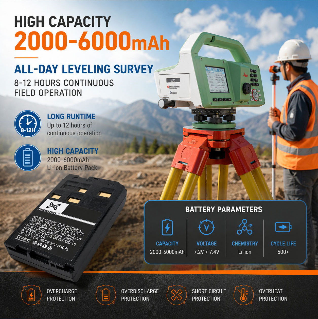 High Capacity Digital Level Battery High Capacity Digital Level Battery