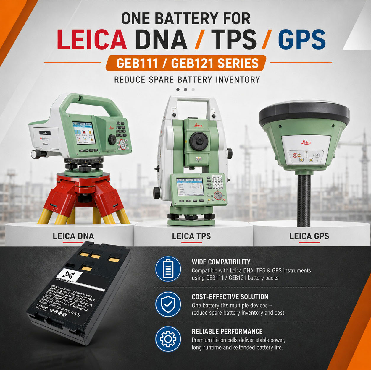 Leica Digital Level Battery Leica Digital Level Battery