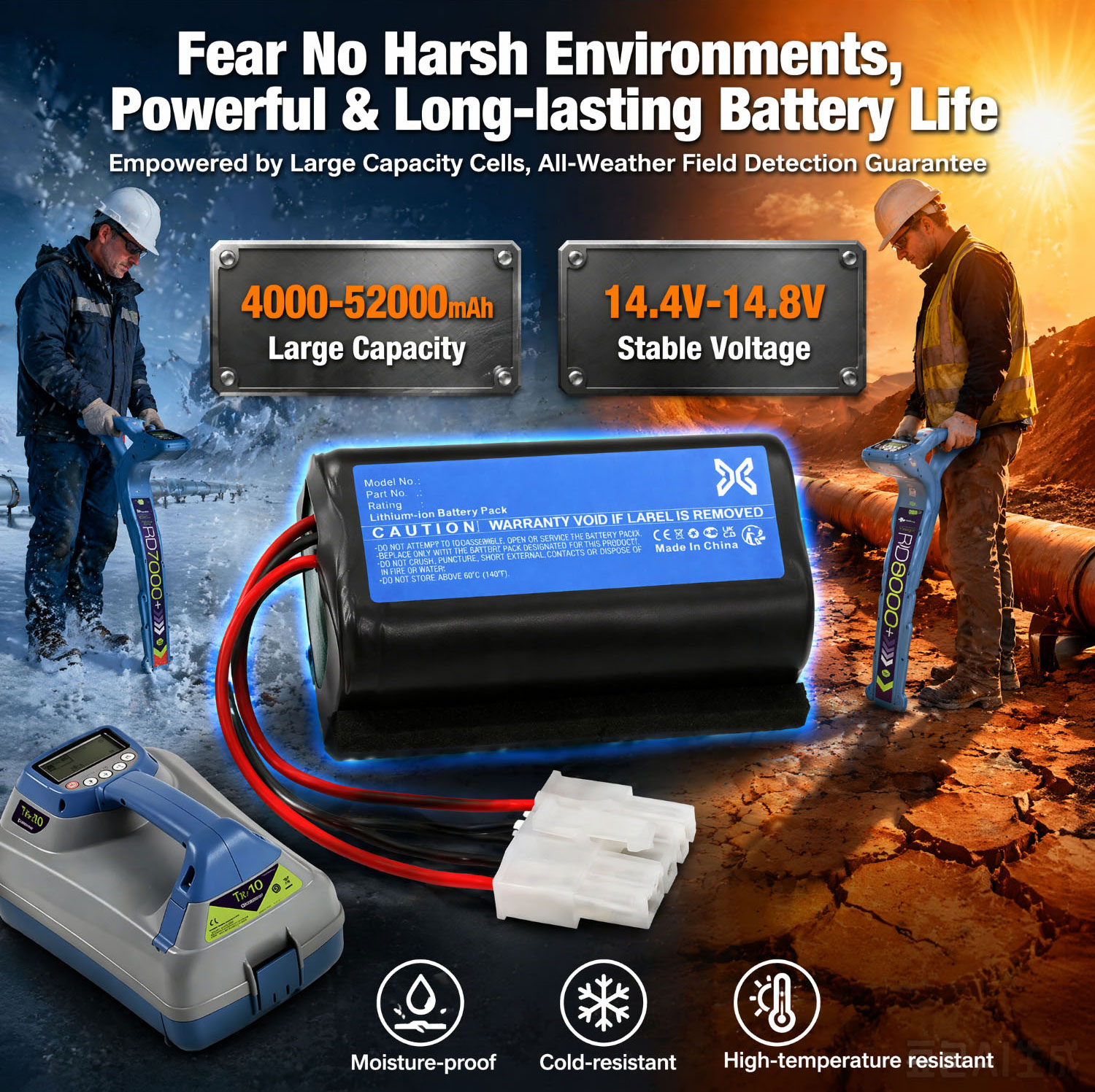 High Capacity Pipe Locator Battery High Capacity Pipe Locator Battery