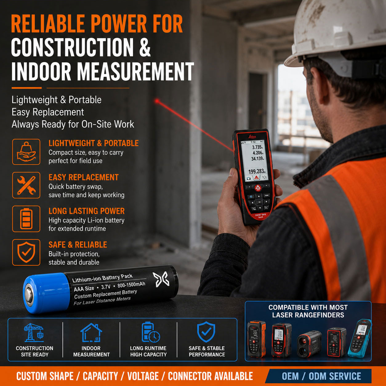 Reliable Laser Rangefinder Battery