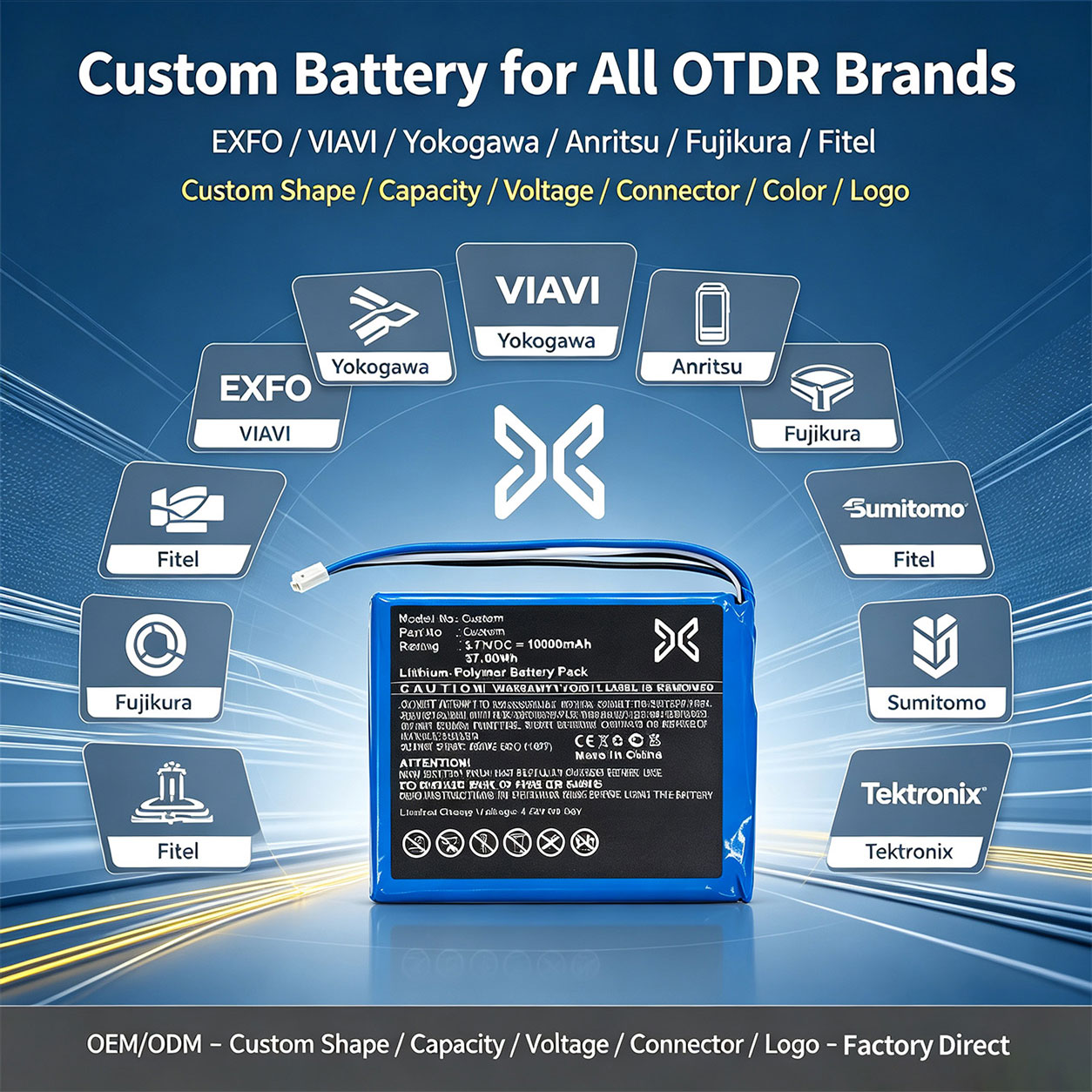 Custom OTDR Battery OEM ODM Custom OTDR Battery OEM ODM