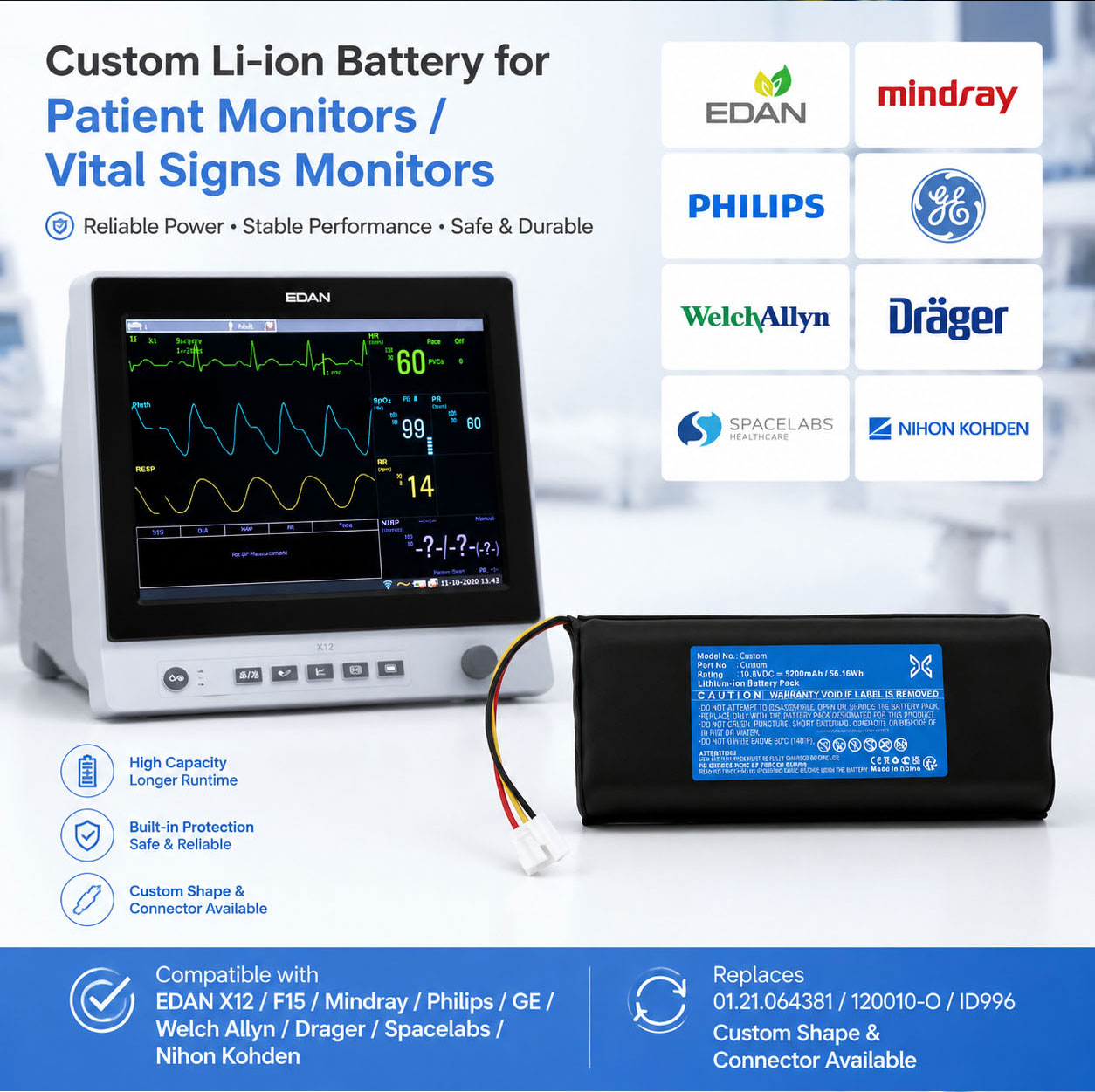 Patient Monitor Battery Compatibility