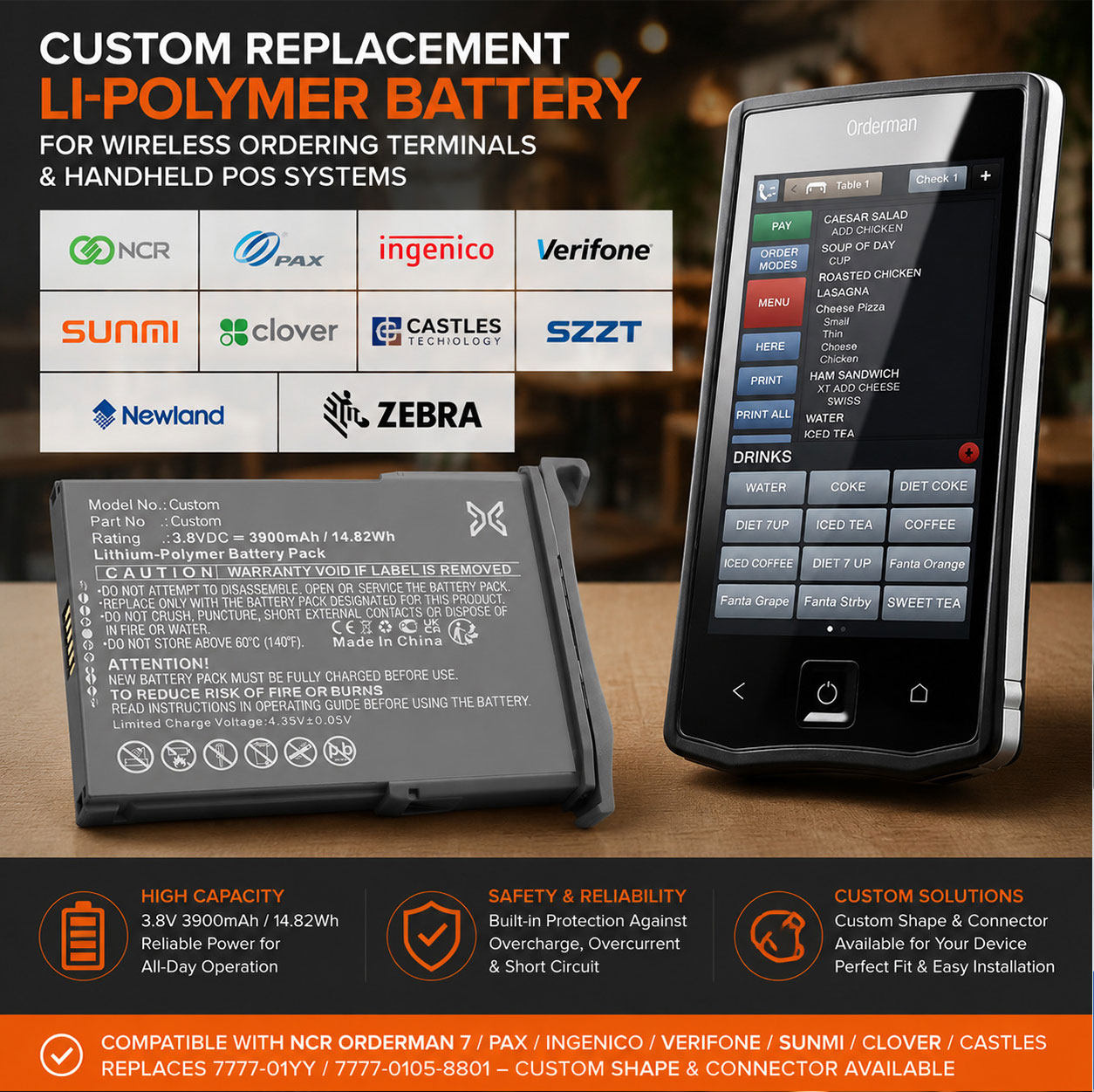 Handheld POS Battery Compatibility