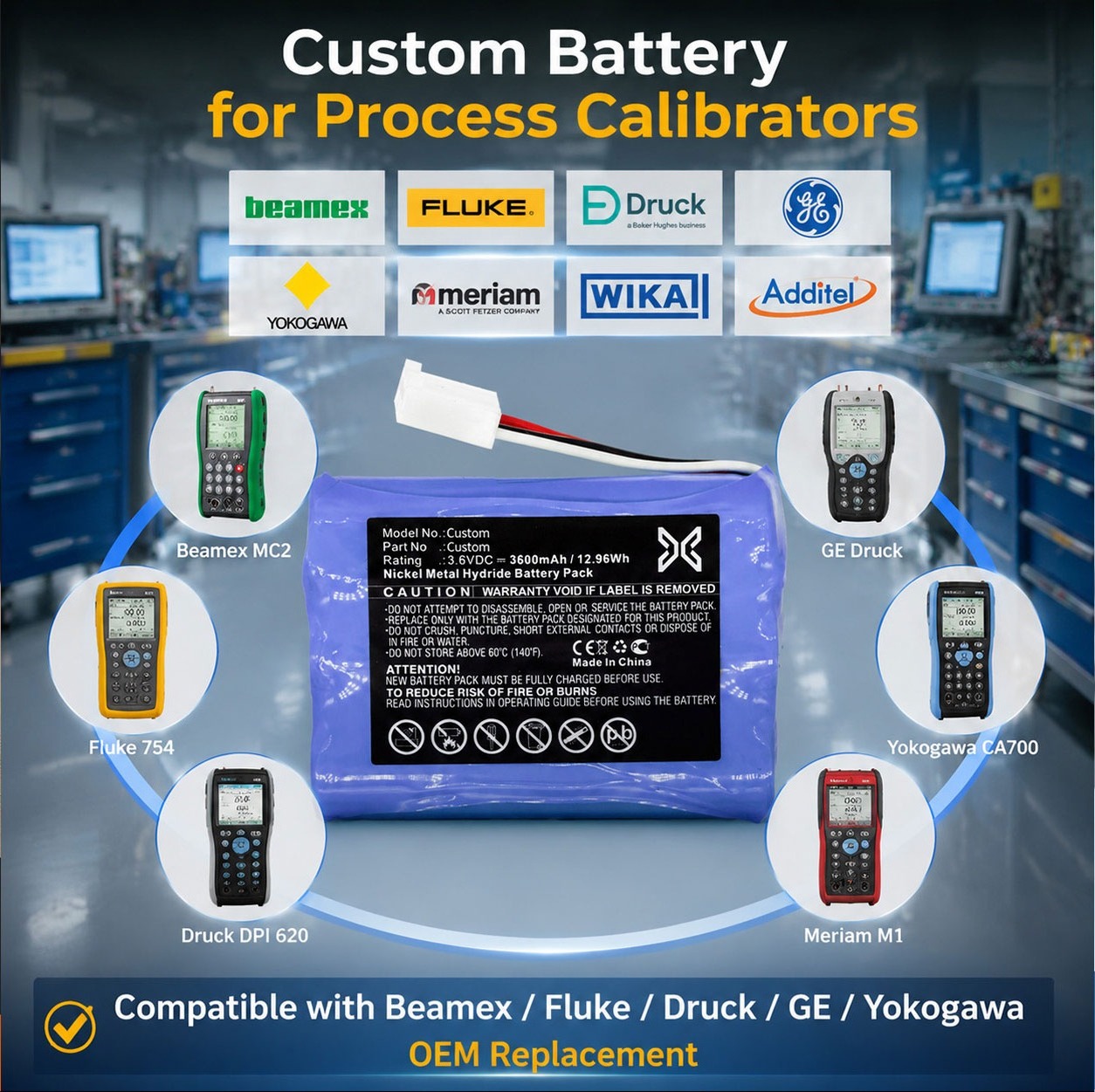 Process Calibrator Battery Compatibility