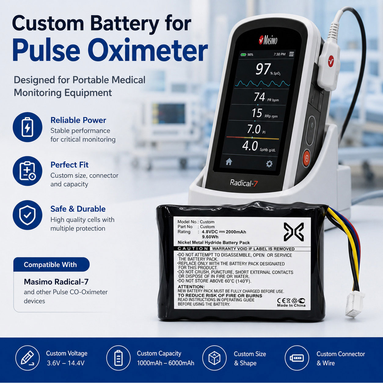 Pulse Oximeter Battery Pulse Oximeter Battery