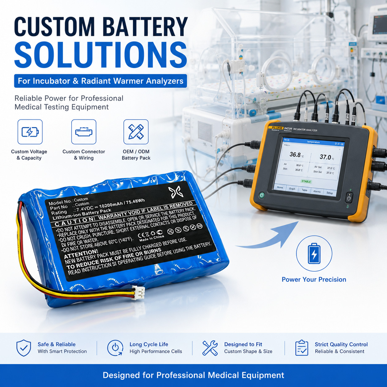 Incubator Analyzer Battery Pack Incubator Analyzer Battery Pack