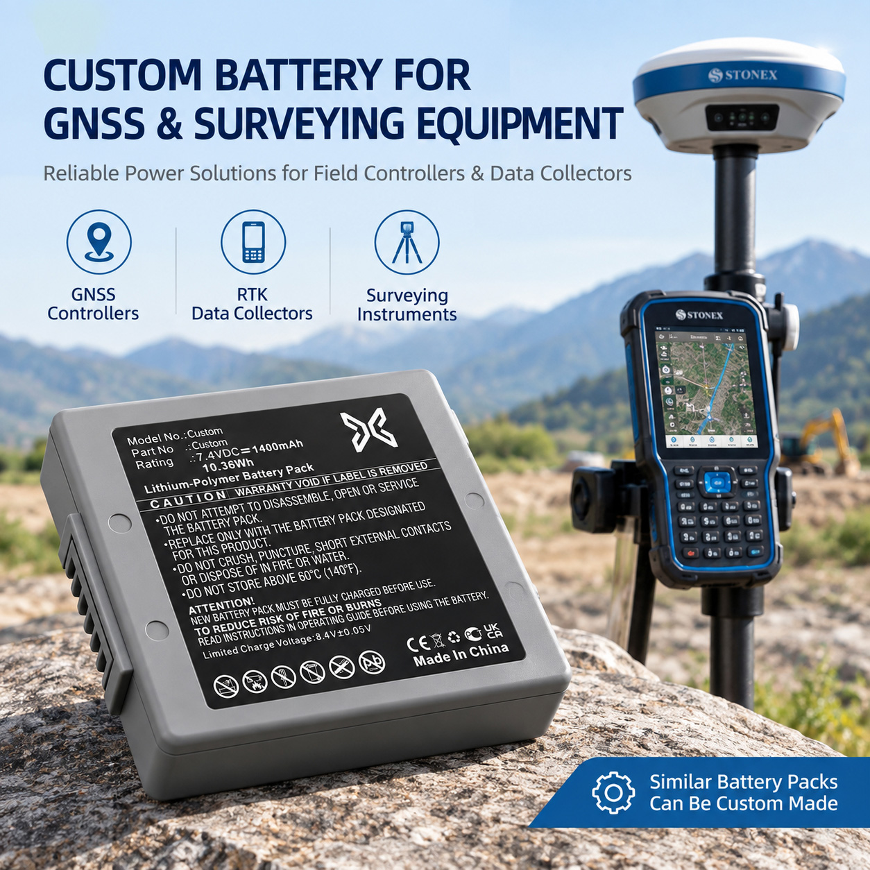 GNSS Surveying Equipment Battery GNSS Surveying Equipment Battery