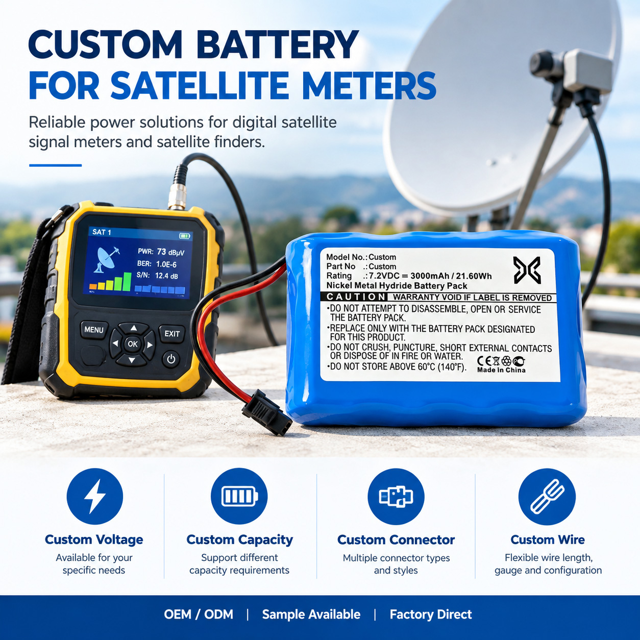 Satellite Signal Meter Battery Satellite Signal Meter Battery