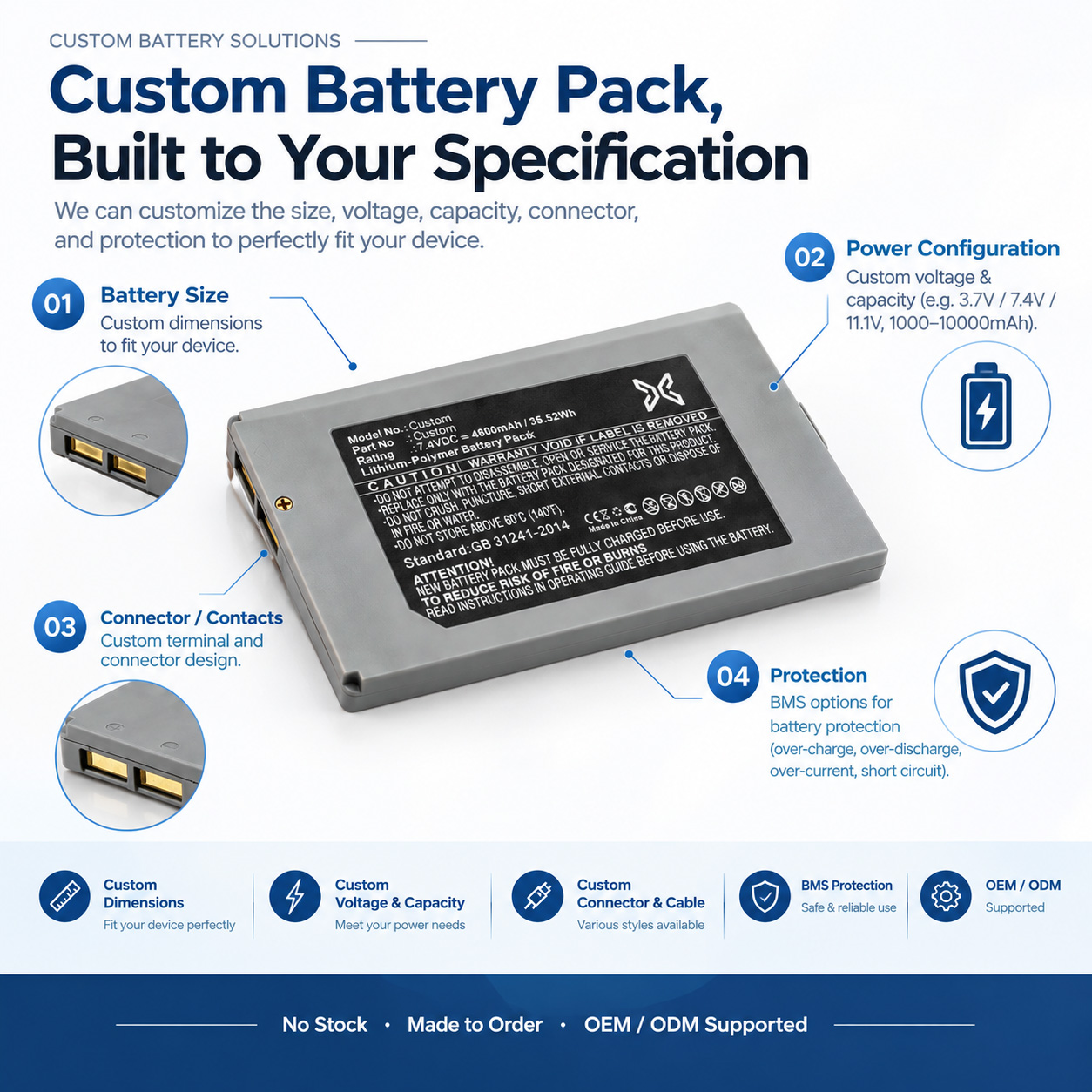 Custom IP Camera Tester Battery Custom IP Camera Tester Battery