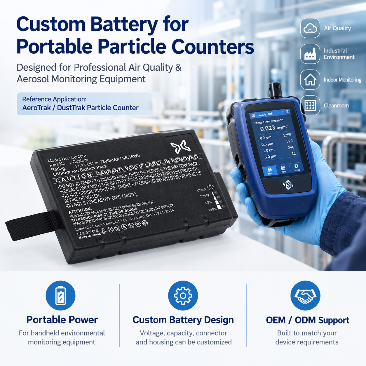 Particle Counter Battery Particle Counter Battery