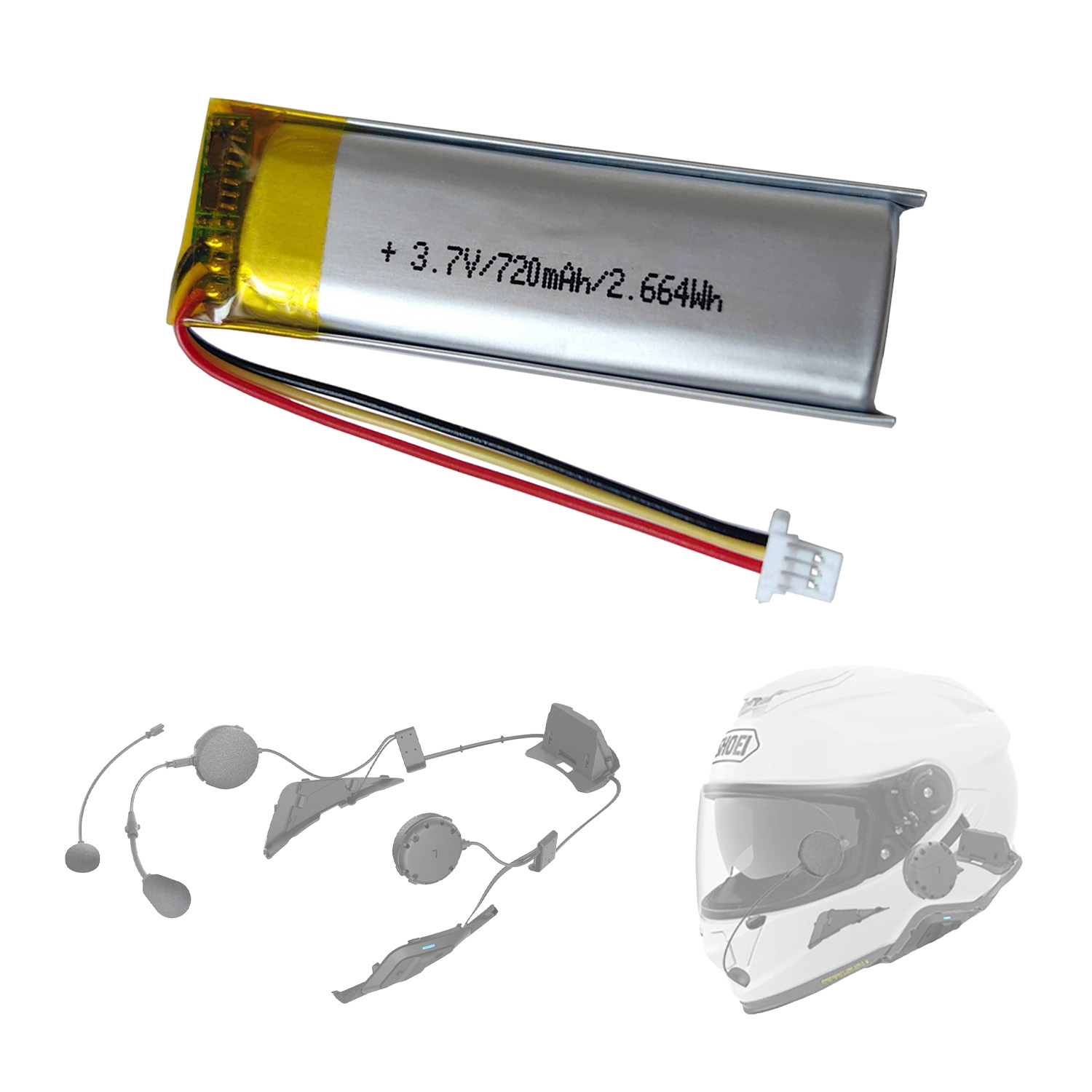 Motorcycle Helmet Intercom Battery